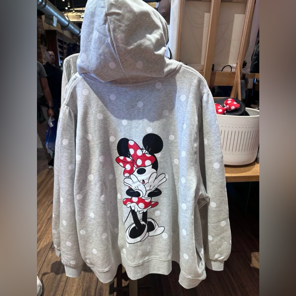 2024 Flowers and Dots Minnie‎ Mouse Disney Zip Up Hoodie